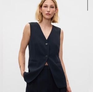 Christian Lacroix Longline Two Button Vest Black Size Xs